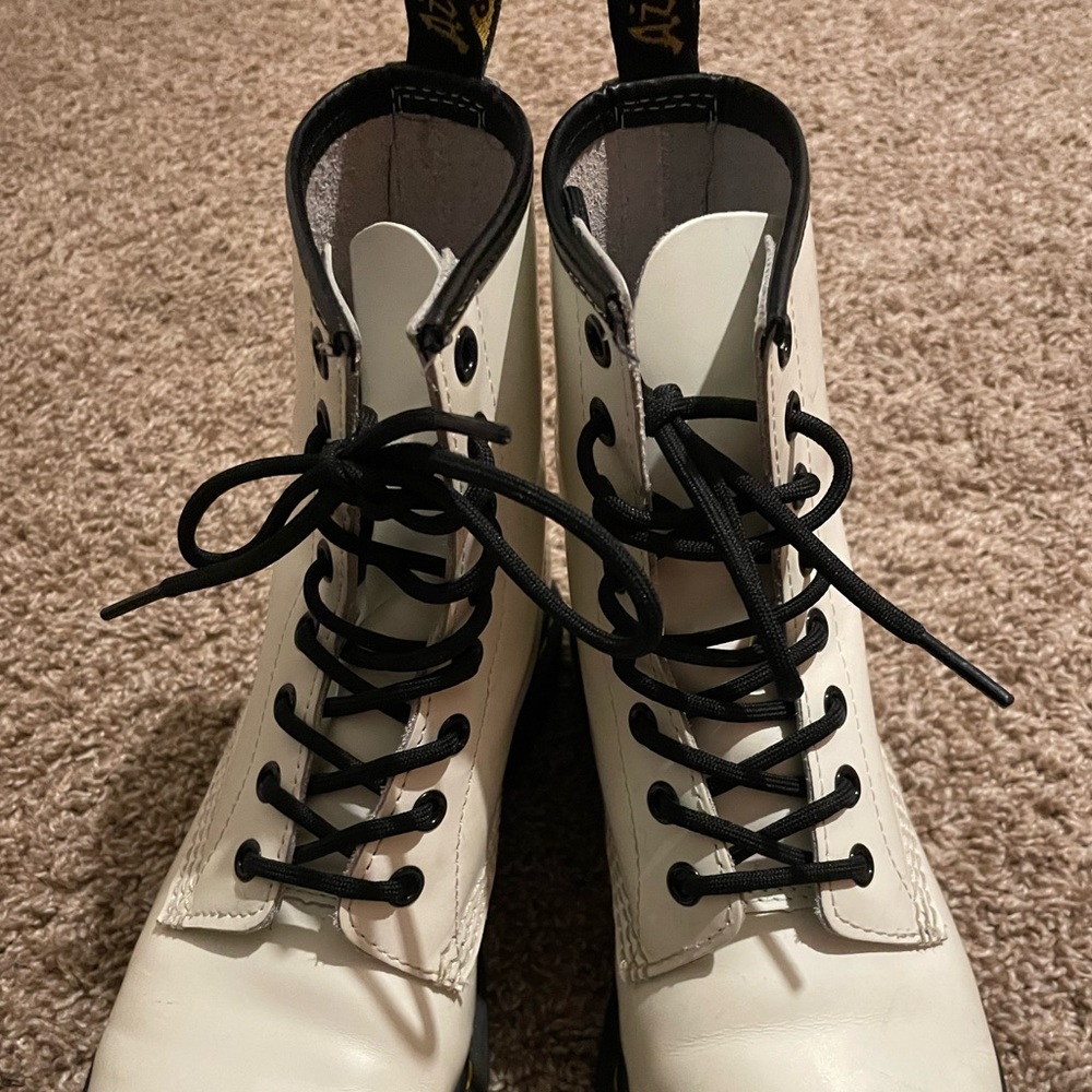 white doc marten boots